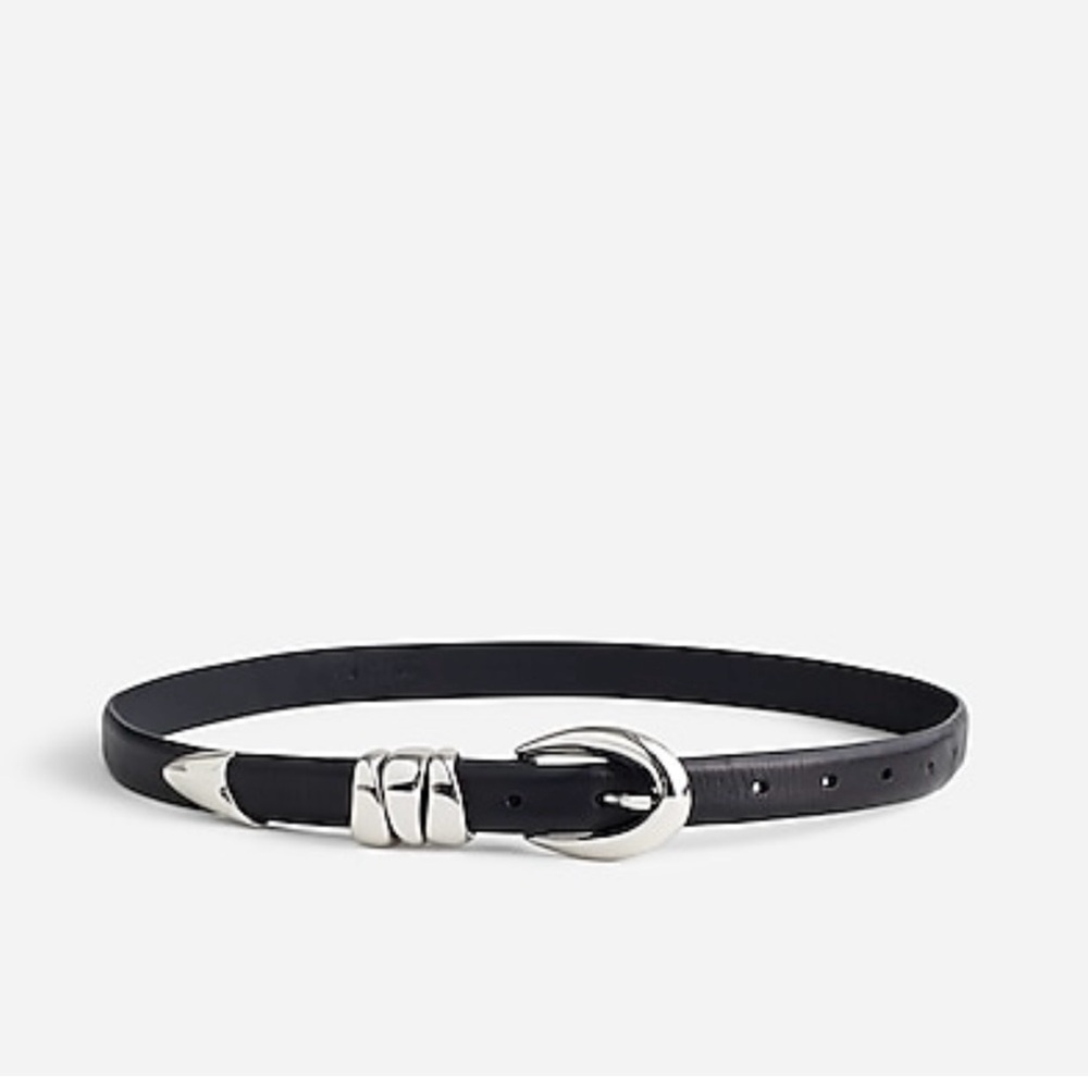 Madewell triple metal keeper belt in leather